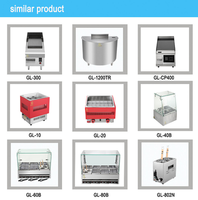 Japanse gasboog teppanyaki-machine van roestvrij staal SS304 voor commerciële kookapparatuur