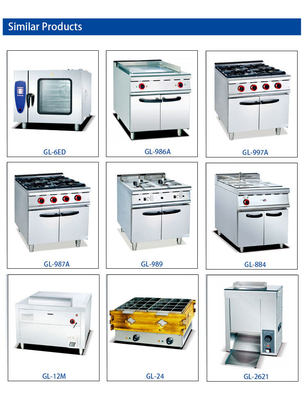Japanse gasboog Teppanyaki SS304 Commerciële hotelapparatuur met LPG/Natuurgas 130KG N.W.