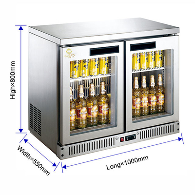 8.C Temperatuur 340W N.W 130KG Commerciële bar luchtgekoelde koelkast voor hotelbedrijven
