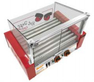 Geavanceerde Fruit Processing Machine met 660*490*540mm Grootte en 9 Rollers Hot Dog Grill
