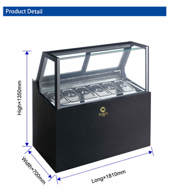 Ventilatorkoelende ijsmachine met een temperatuur van -18 ~ -22 °C en koelmiddel R404a - 6 Flavor Hotelapparatuur