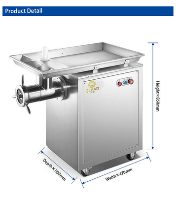 Nationale standaard koperdraad motor vleesmalmachine met 2200W vermogen en 320kg/uur capaciteit