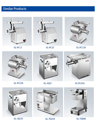 Nationale standaard koperdraad motor vleesmalmachine met 2200W vermogen en 320kg/uur capaciteit