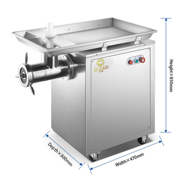 Roestvrijstalen vleesmaler 2200W 150KG NW Hotelapparatuur met slijpcapaciteit
