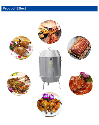 Efficiëntie Houtskool Gas Elektrische Roast Duck Oven Vermogen 12 kW Voor Food Service Machines