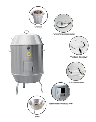 Efficiëntie Houtskool Gas Elektrische Roast Duck Oven Vermogen 12 kW Voor Food Service Machines