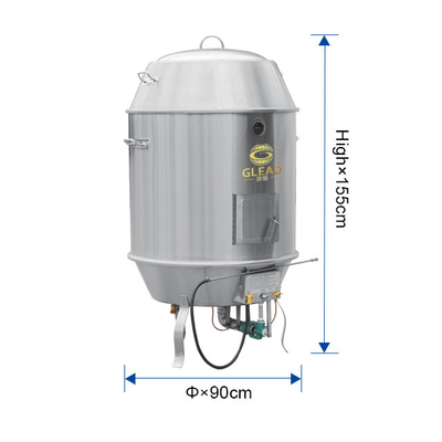 Efficiëntie Houtskool Gas Elektrische Roast Duck Oven Vermogen 12 kW Voor Food Service Machines