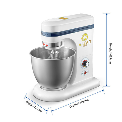 Commerciële 0,35 kW cake mixer met 7L volume en stabiele koper motor voor hotel keuken