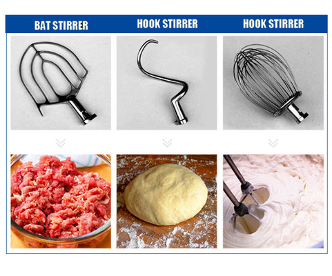 Professionele koekmixer met een capaciteit van 7 liter met koperdraadmotor