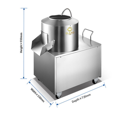 1.5kw commerciële hotel aardappel snijmachine 80kg N.W 150min/r Rotatiesnelheid