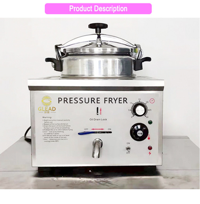 Draagbare 16L Chicken Fryer voor commercieel hotel met 21 kg N.W. en 3 kW stroom