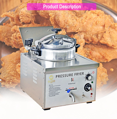 Draagbare 16L Chicken Fryer voor commercieel hotel met 21 kg N.W. en 3 kW stroom