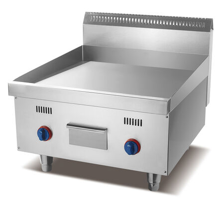 Roestvrij staal commerciële elektrische grill 220V 5.4KW counter top platte kookapparatuur