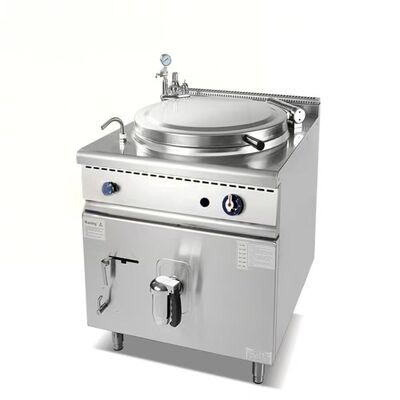 100L Roestvrijstalen Gas Kookpan met Mantel voor Uniforme Verwarming in Commerciële Keukenapparatuur