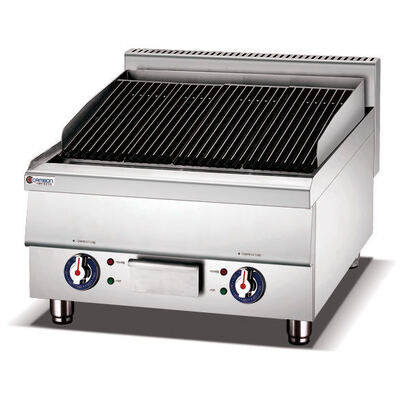 Roestvrijstalen aanrechtbarbecue met 3KW vermogen en gelijkmatige verwarming elektrische lavasteengrill voor commerciële keukenapparatuur
