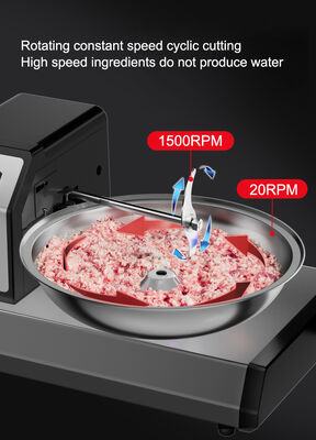 Commerciële High Speed Meat Emulsify Bowl Cutter/Meatball Sausage Stuffing Chopper Mixer/Vegetable and Meat Bowl Cutting Machine