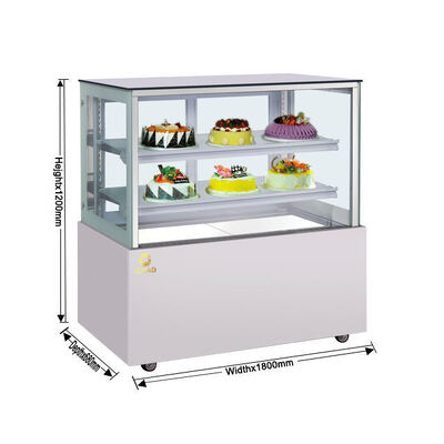 Commerciële taartkast Taartvitrine Taartdisplay Tegendisplay Gekoelde vitrine