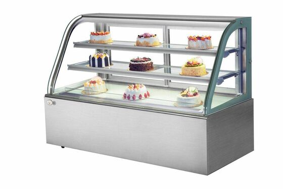 Bouwplaats Drie lagen Arc Pastry Display Cabinet, Air Cooling Dessert Koelkast