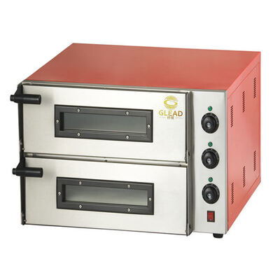 Commercial Double Deck Electric Pizza Oven, Multi-Functional Countertop Baking Oven for Pizza, Bread & Pastry Commercial Catering Use