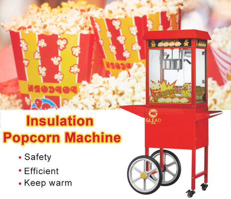 Commercial Popcorn Maker With Display Cart | Electric Snack Popcorn Machine For Theater & Convenience Store