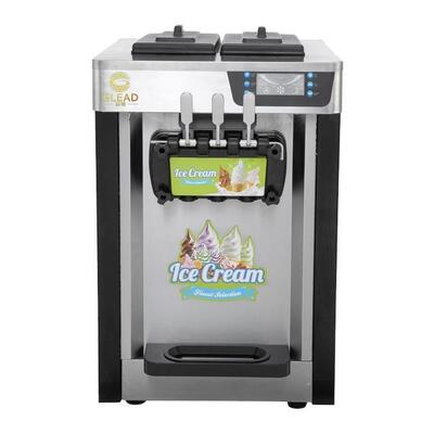 Commerciële het Roestvrije staaldesktop Drie van de Roomijsmachine Hoofd Schilderen die Softy Machine van Roomijswinkel maken
