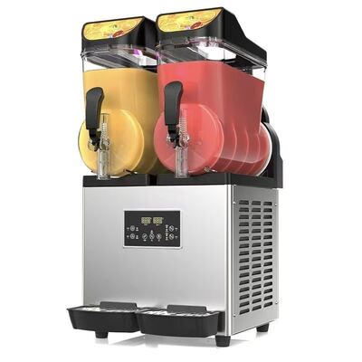 Stainless Steel Slush Maker Commerciële Dubbelcilinder Bevroren Slushy Drink Machine voor Beverage Store