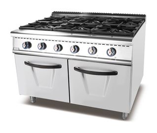 Het Fornuisgasfornuis 6 van de vloer Bevindend Keuken Brandergasfornuis met Kabinet