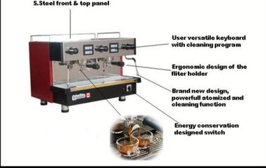 Semi Automatische Commerciële de Koffiemachine van het Hotelmateriaal met Roterende Pomp