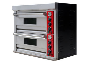 Van het de Oven Dubbele Dek van de restaurant Commerciële Pizza van de het Gaspizza Bespaarde de Ovenenergie