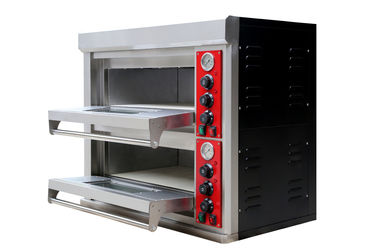 Van het de Oven Dubbele Dek van de restaurant Commerciële Pizza van de het Gaspizza Bespaarde de Ovenenergie