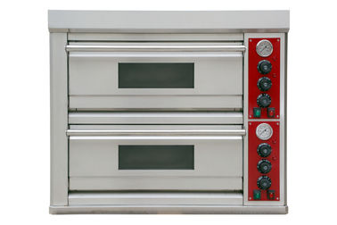 Van het de Oven Dubbele Dek van de restaurant Commerciële Pizza van de het Gaspizza Bespaarde de Ovenenergie