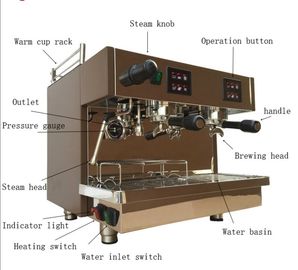De commerciële Automatische de Koffiemachine van de Restaurantespresso met 2 groepeert 9 Liter