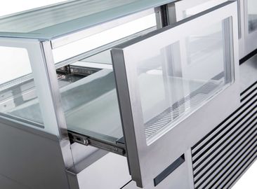Van de het Materiaal Gekoeld Cake van de Rechte hoek Industrieel Koeling de Vertoningskabinet