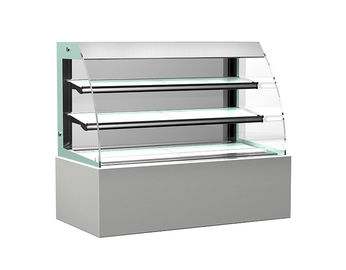 De gebogen Horizontale Ijskasten van het de Vitrinedessert van de Glascake Voor Supermarkt